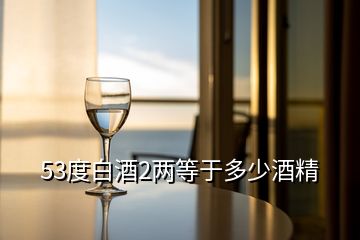 53度白酒2兩等于多少酒精