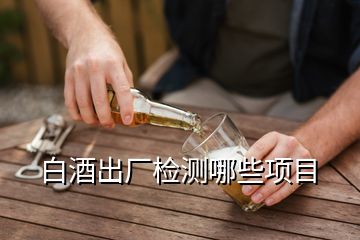 白酒出廠檢測哪些項目