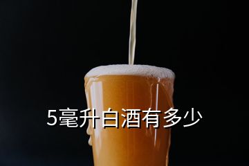 5毫升白酒有多少