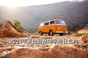 2008年茅臺背標特字是什么樣