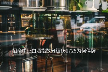 招商中證白酒指數(shù)分級161725為何停牌