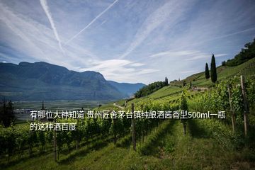 有哪位大神知道 貴州匠舍茅臺(tái)鎮(zhèn)純釀酒醬香型500ml一瓶的這種酒百度