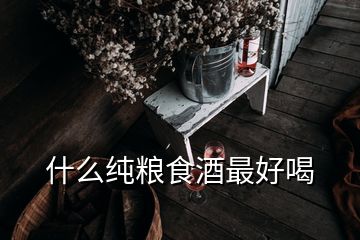 什么純糧食酒最好喝