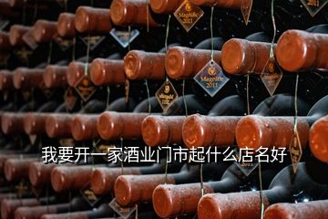 我要開一家酒業(yè)門市起什么店名好