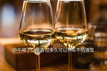 中午喝了二兩酒 過多久可以開車不怕酒駕