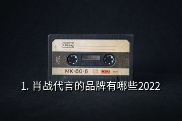 1. 肖戰(zhàn)代言的品牌有哪些2022