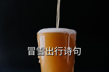 冒雪出行詩句