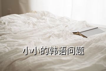 小小的韓語問題