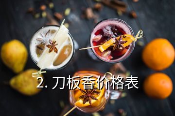 2. 刀板香價格表