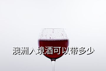 澳洲入境酒可以帶多少