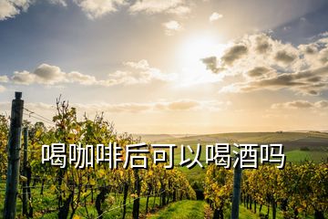 喝咖啡后可以喝酒嗎