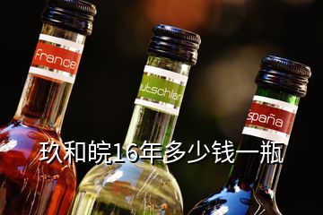 玖和皖16年多少錢一瓶