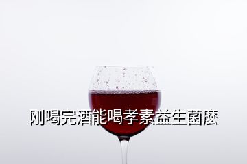 剛喝完酒能喝孝素益生菌麼