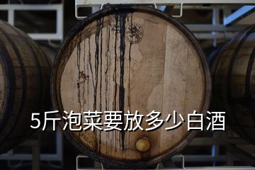 5斤泡菜要放多少白酒