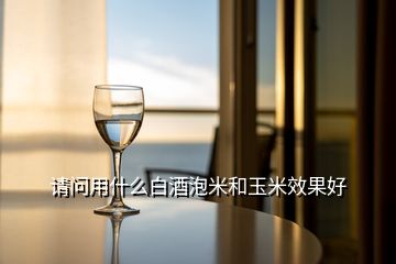 請(qǐng)問(wèn)用什么白酒泡米和玉米效果好