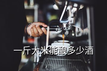 一斤大米能釀多少酒