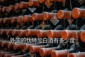 外國(guó)的伏特加白酒有多少度