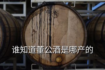 誰知道董公酒是哪產(chǎn)的