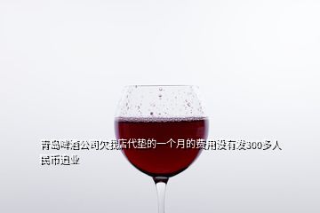 青島啤酒公司欠我店代墊的一個月的費用沒有發(fā)300多人民幣追業(yè)