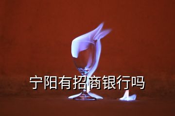 寧陽(yáng)有招商銀行嗎