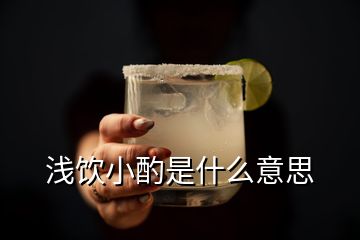 淺飲小酌是什么意思