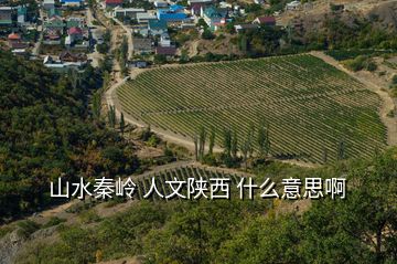 山水秦嶺 人文陜西 什么意思啊