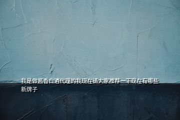 我是做醬香白酒代理的我現(xiàn)在請(qǐng)大家推薦一下現(xiàn)在有哪些新牌子