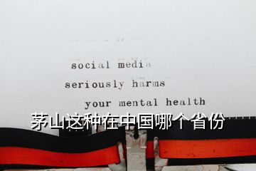 茅山這種在中國哪個省份