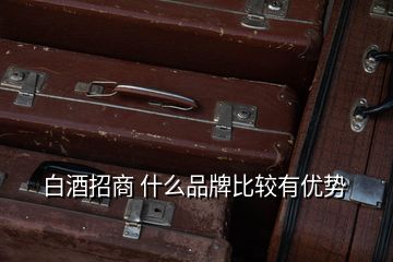 白酒招商 什么品牌比較有優(yōu)勢(shì)