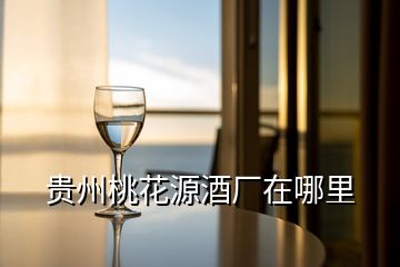 貴州桃花源酒廠在哪里