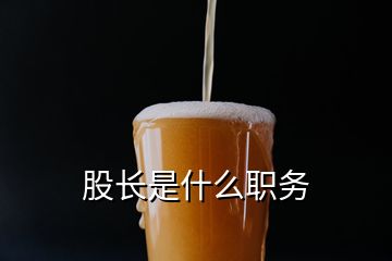 股長是什么職務(wù)