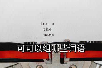 可可以組哪些詞語