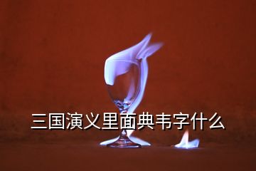 三國(guó)演義里面典韋字什么