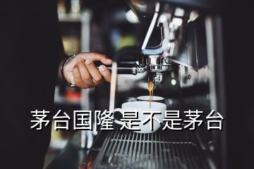 茅臺國隆 是不是茅臺