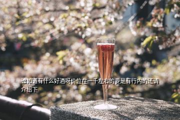 誰知道有什么好酒呀價(jià)位在一千左右的要是有行內(nèi)的還請介紹下