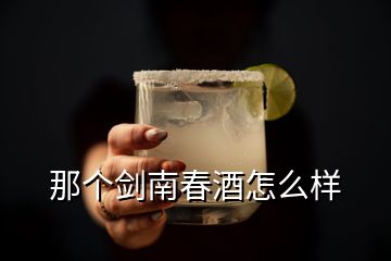 那個(gè)劍南春酒怎么樣