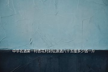 中華名酒第一村杏花村封壇源酒六十五度多少錢一斤