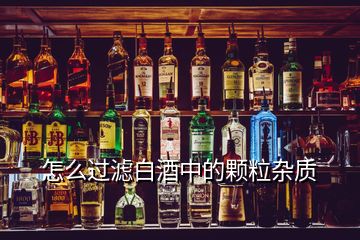 怎么過濾白酒中的顆粒雜質