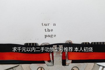 求千元以內(nèi)二手功放型號(hào)推薦 本人初燒