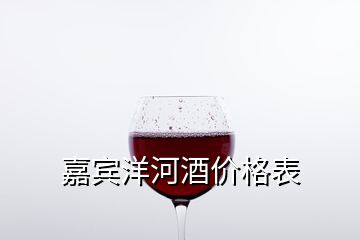 嘉賓洋河酒價格表