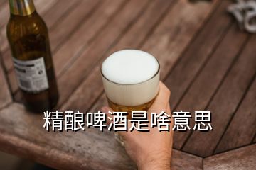 精釀啤酒是啥意思