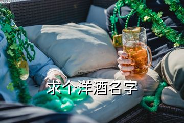 求個(gè)洋酒名字