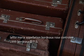 lafite maria appellation bordeaux rose controlee 1999 bordeaux是什么