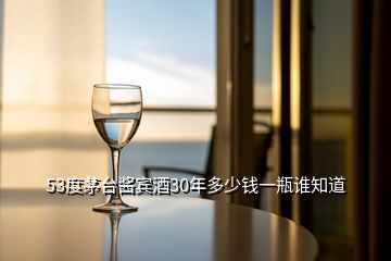 53度茅臺(tái)醬賓酒30年多少錢一瓶誰(shuí)知道