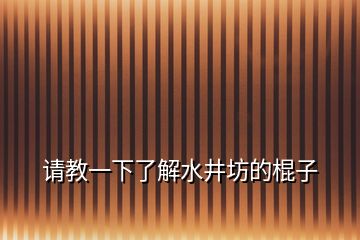 請教一下了解水井坊的棍子