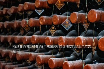 有款白酒叫高粱白酒8年陳釀藍(lán)標(biāo)想讓朋友們給起個(gè)廣告語(yǔ)