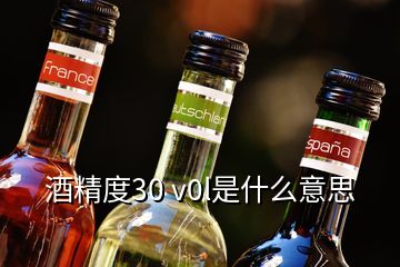 酒精度30 v0l是什么意思