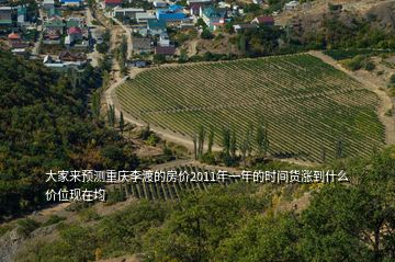 大家來預測重慶李渡的房價2011年一年的時間貨漲到什么價位現(xiàn)在均