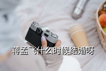 蔣孟飛什么時(shí)候結(jié)婚呀