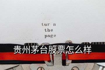 貴州茅臺(tái)股票怎么樣